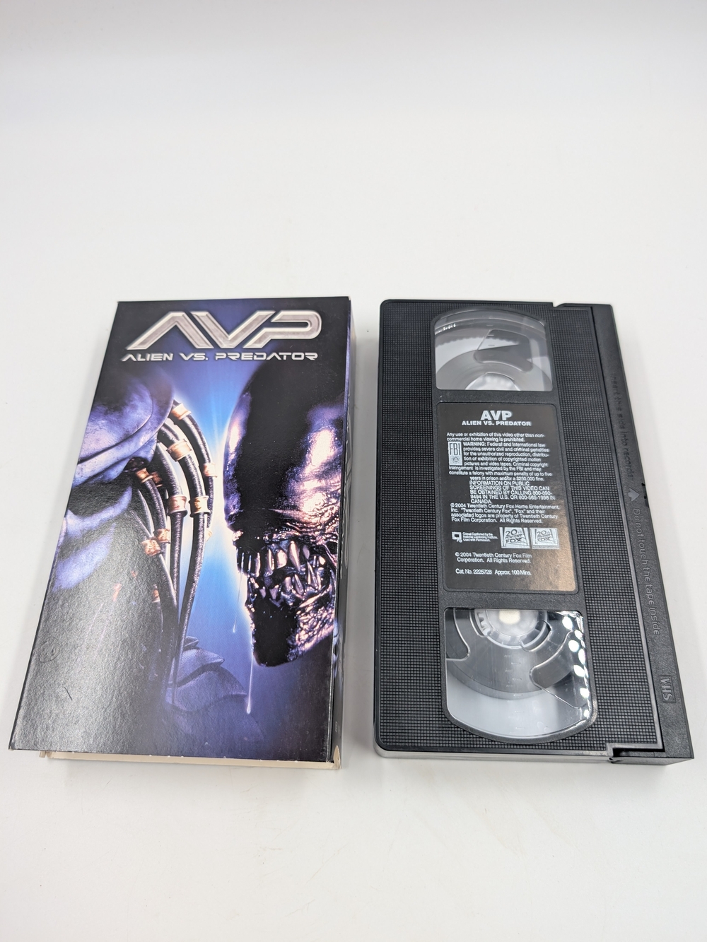 Alien vs. Predator (AVP) VHS Tape with Artwork - Black & Purple